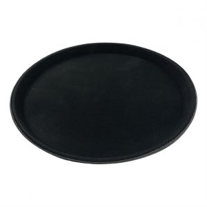 14″ Anti Slip Black Round Tray